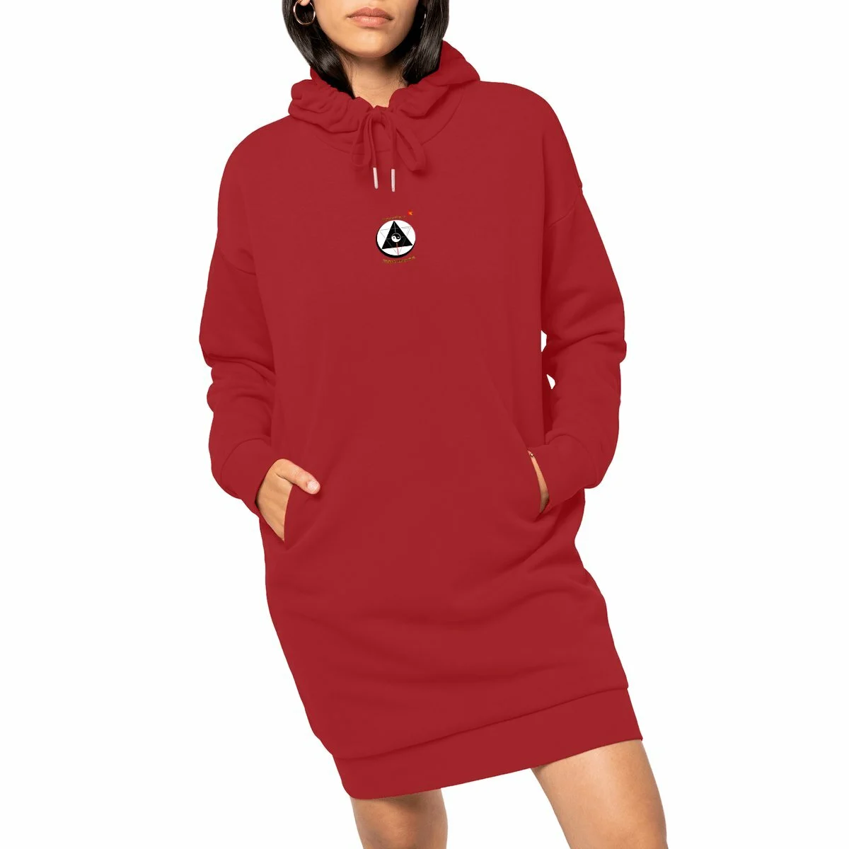 Image front Sweat-robe-graphique-Yin-yang-en-milieu-hostile-Confortable-engagé-et-ecoresponsable