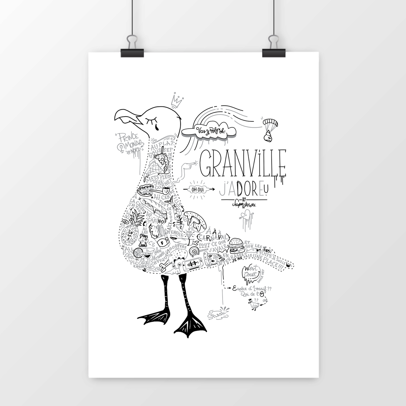 Image front Affiche d'art Granville j'Adore