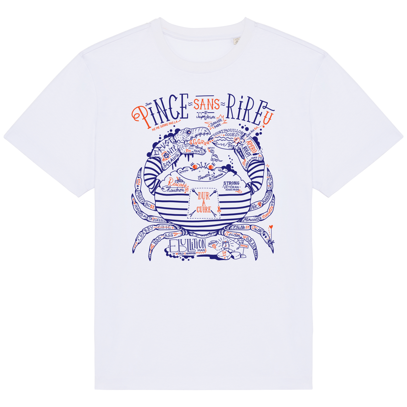 Image front T-shirt Unisexe Oversized: Crabe Pince sans Rire