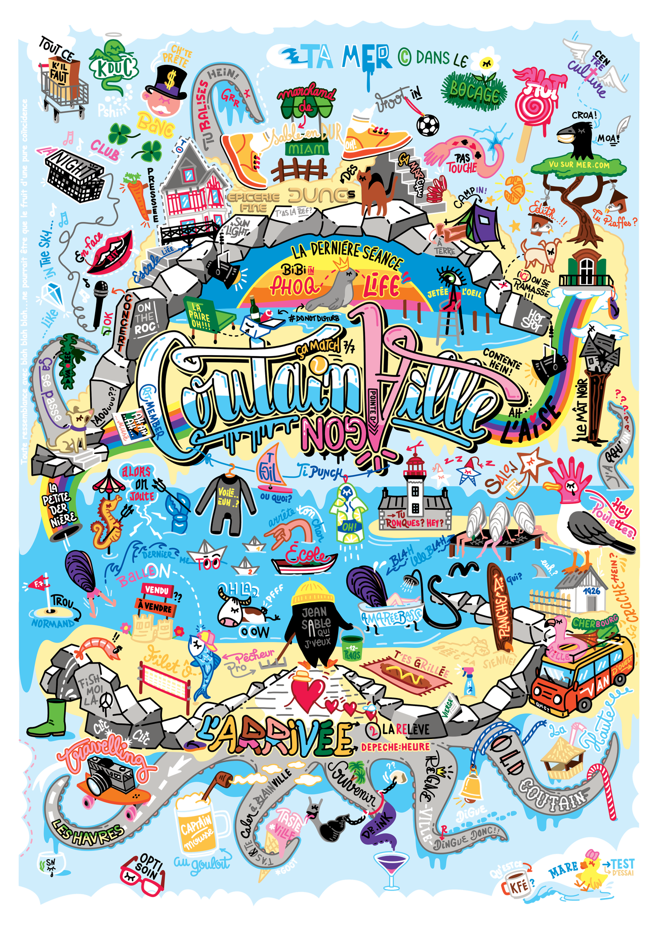 Image back Poster vertical - Coutainville : Évasion balnéaire conviviale