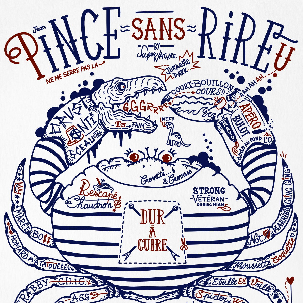 Image back Poster vertical - Crabe tatoué aux pinces joueuses