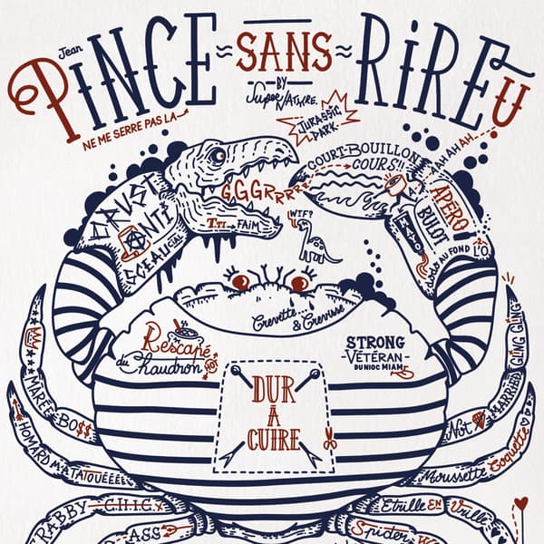 Image back Poster vertical - Crabe tatoué aux pinces joueuses