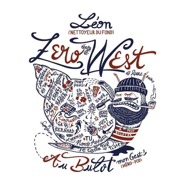 Image back T-shirt unisexe léger Bulot Léon, le héros des mers