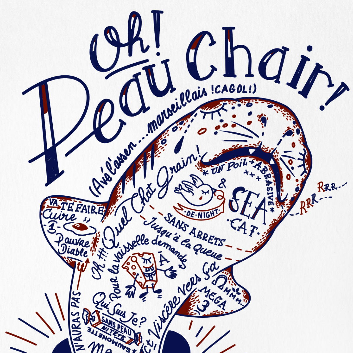 Image back Poster vertical : Roussette, petit requin, saumonette rebelle nocturne