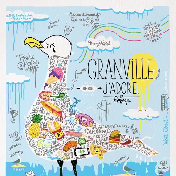 Image back Poster vertical : Parcours du goéland granvillais au carnaval