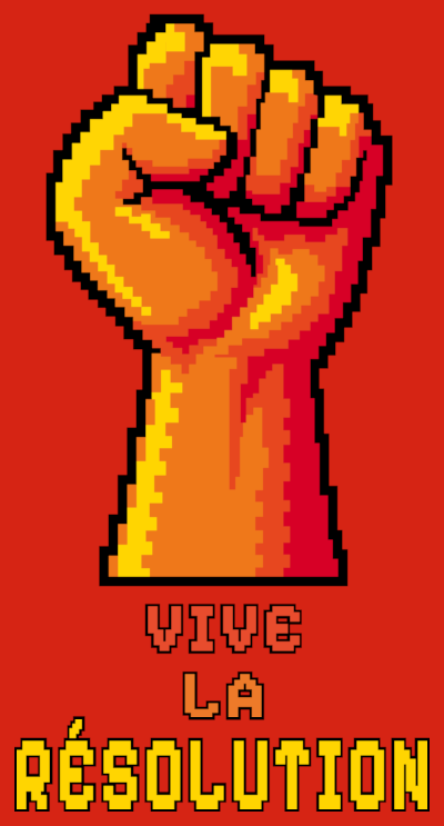 Poing pixel art - Vive la résolution