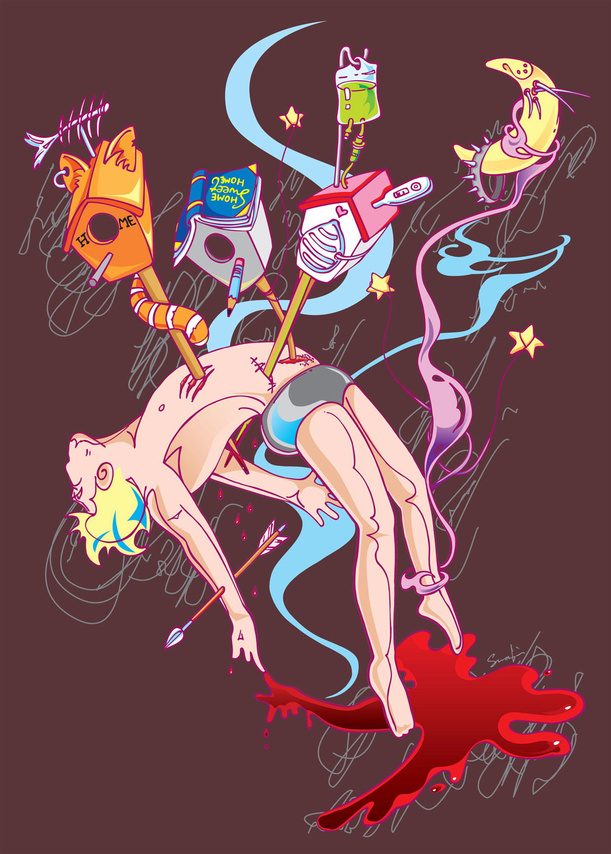 Image front Dark Dream Artist's Collection unisex t-shirt