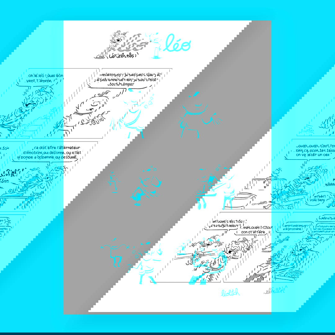 Print A3 / léo (et les bas) - le mécano-psy