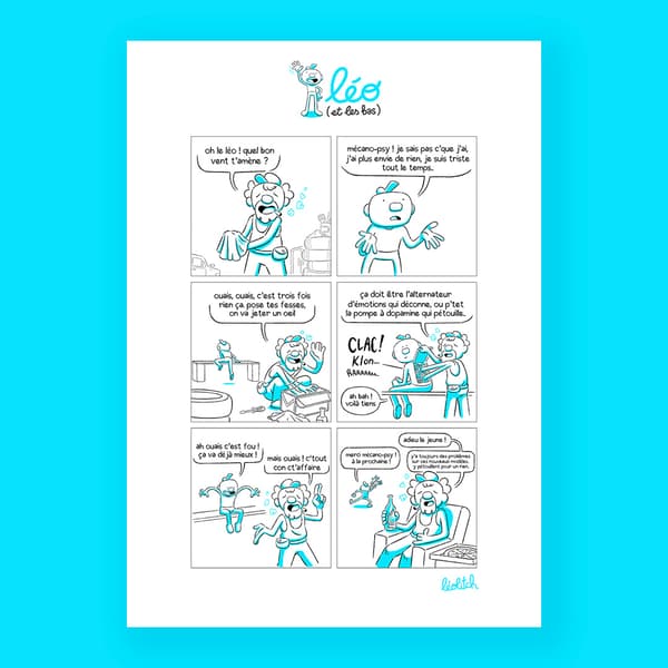 Print A3 / léo (et les bas) - le mécano-psy