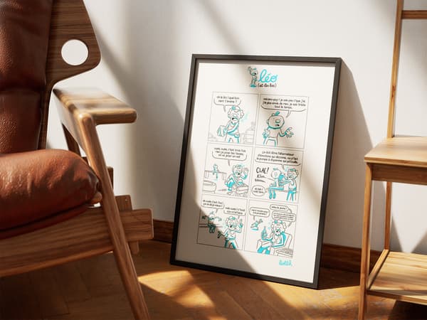 Print A3 / léo (et les bas) - le mécano-psy - Image