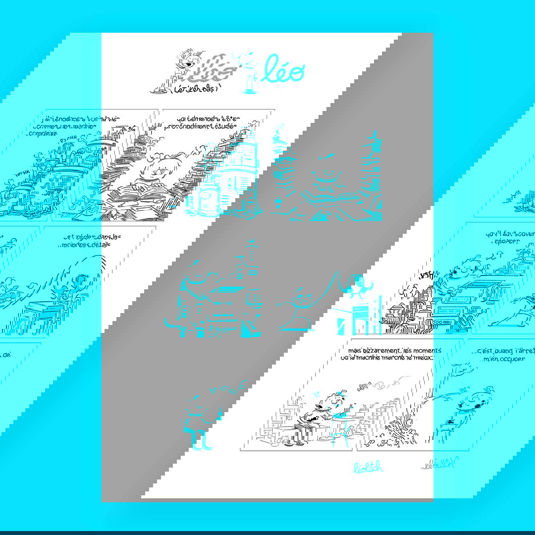 Print A3 / léo (et les bas) - la vie 