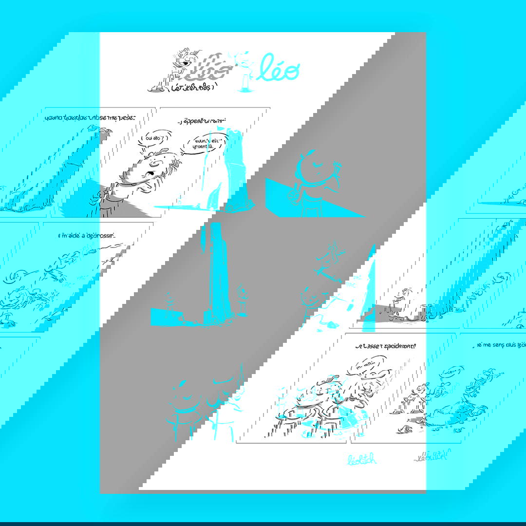 Print A3 / léo (et les bas) - l'ami sculpteur