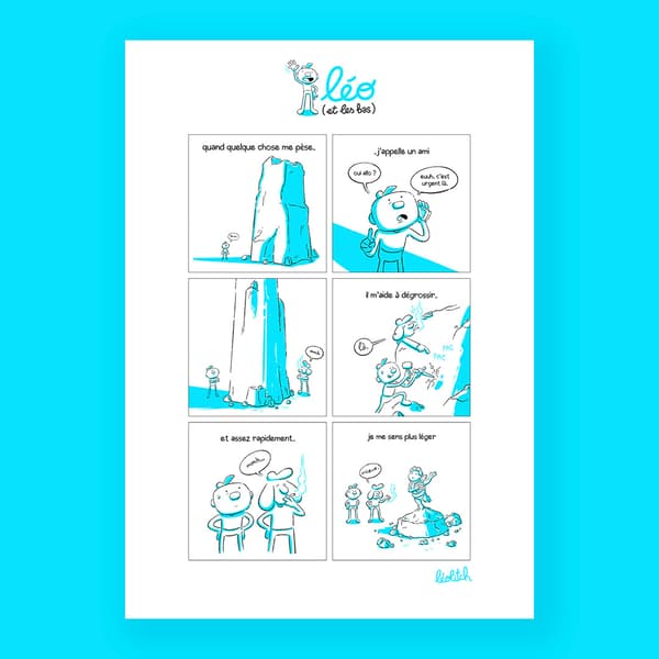 Print A3 / léo (et les bas) - l'ami sculpteur