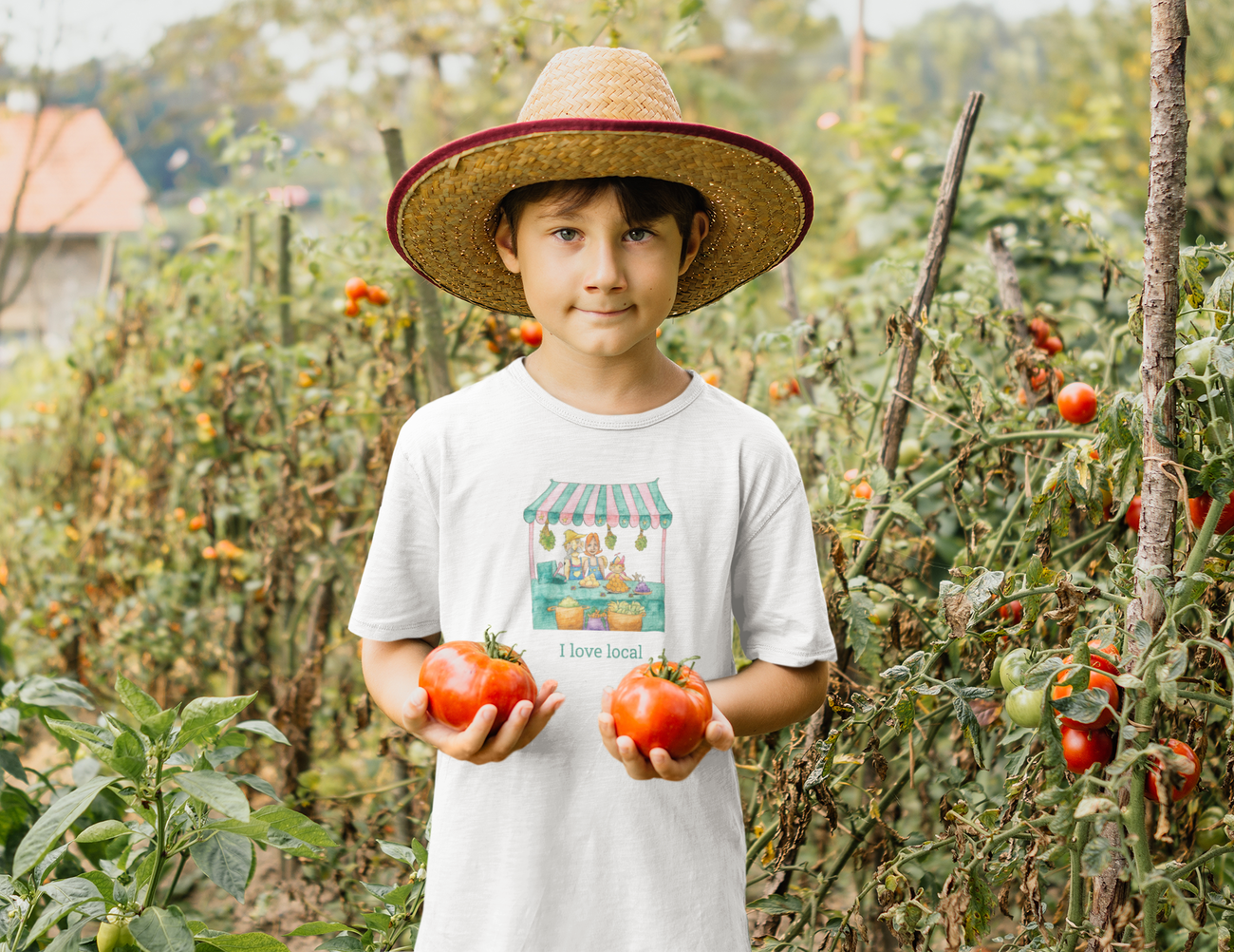 Image front T-shirt - I love local