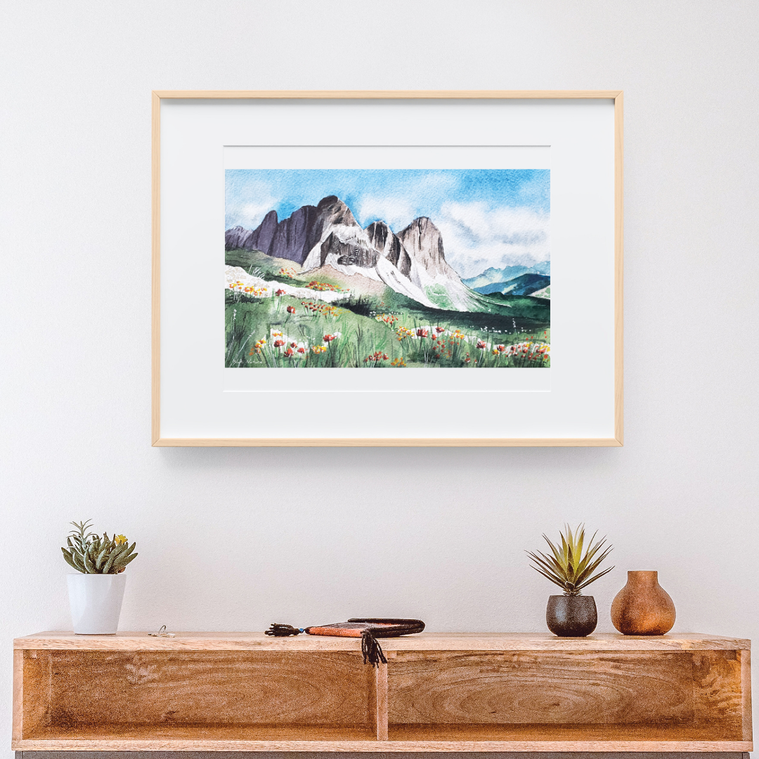 Image front Affiche "Rêve de montagnes" (A4 ou A3) - Fabrication française - Qualité premium