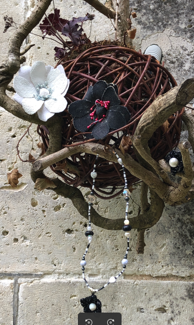 Image back 🌑 Parure d'Equilibre Yin Yang – Âme, Grâce & Tissage Création d’Efélia