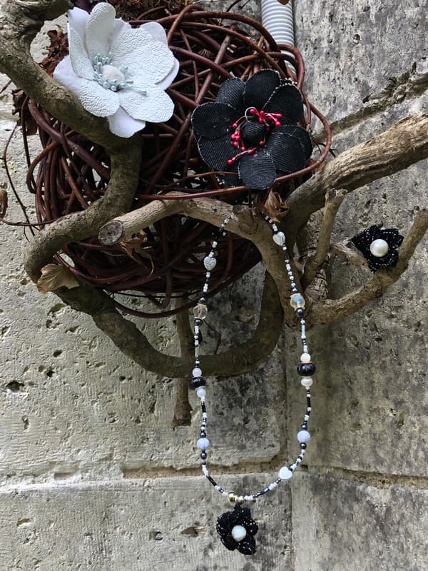Image front 🌑 Parure d'Equilibre Yin Yang – Âme, Grâce & Tissage Création d’Efélia