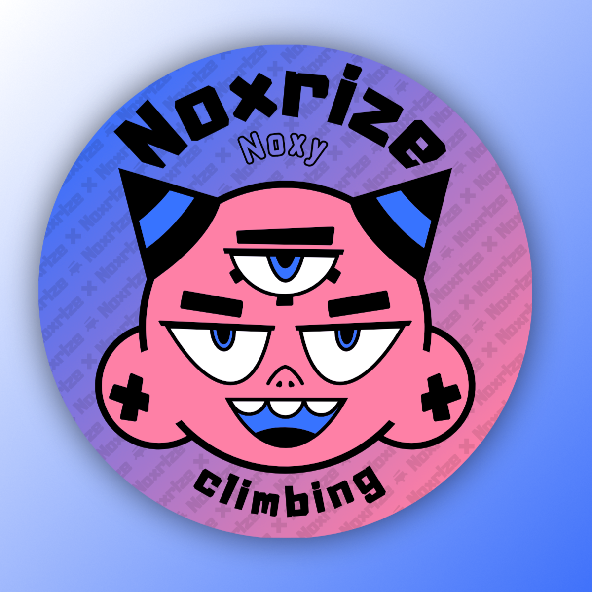 Image front Sticker « Noxy » [rond/rose]