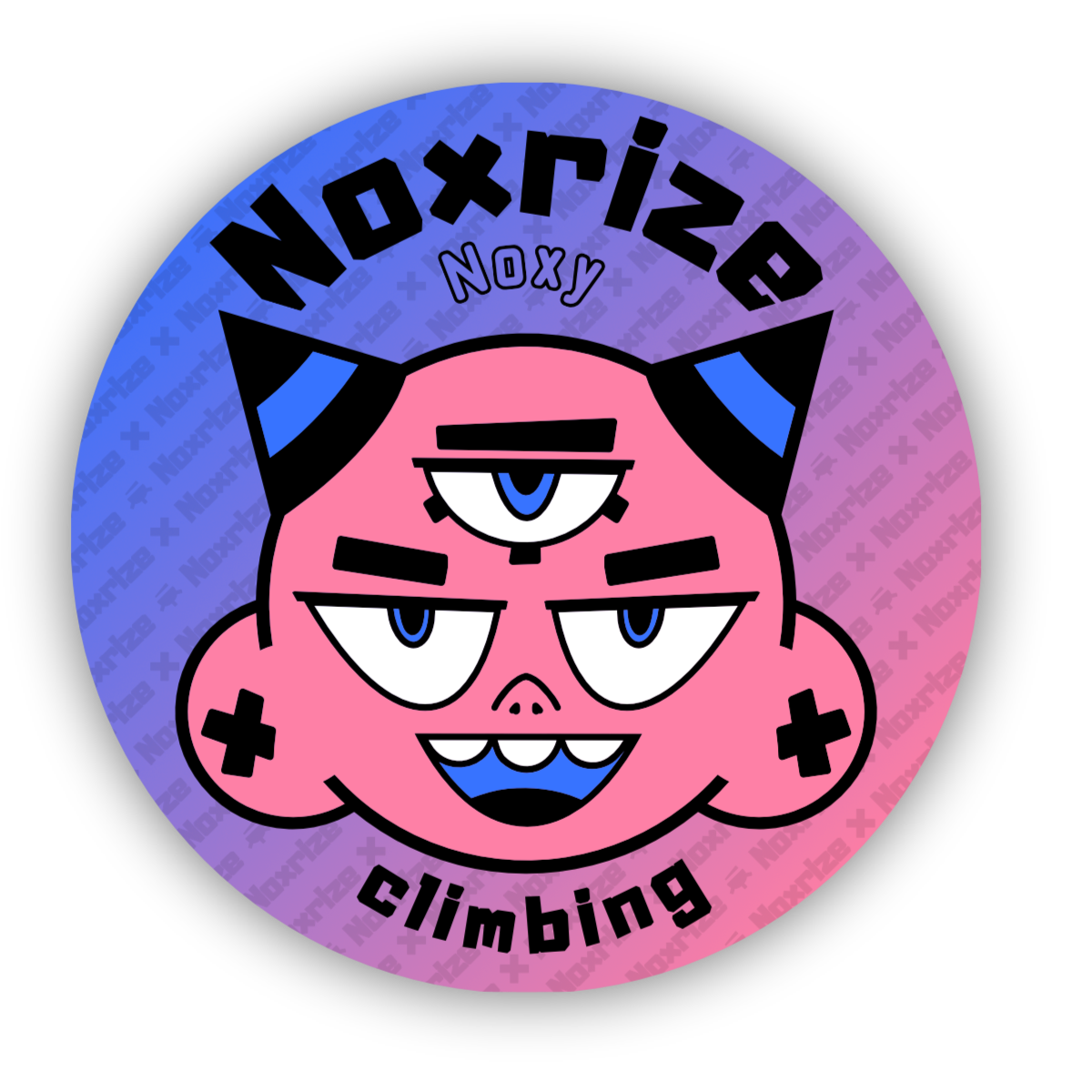 Image back Sticker « Noxy » [rond/rose]