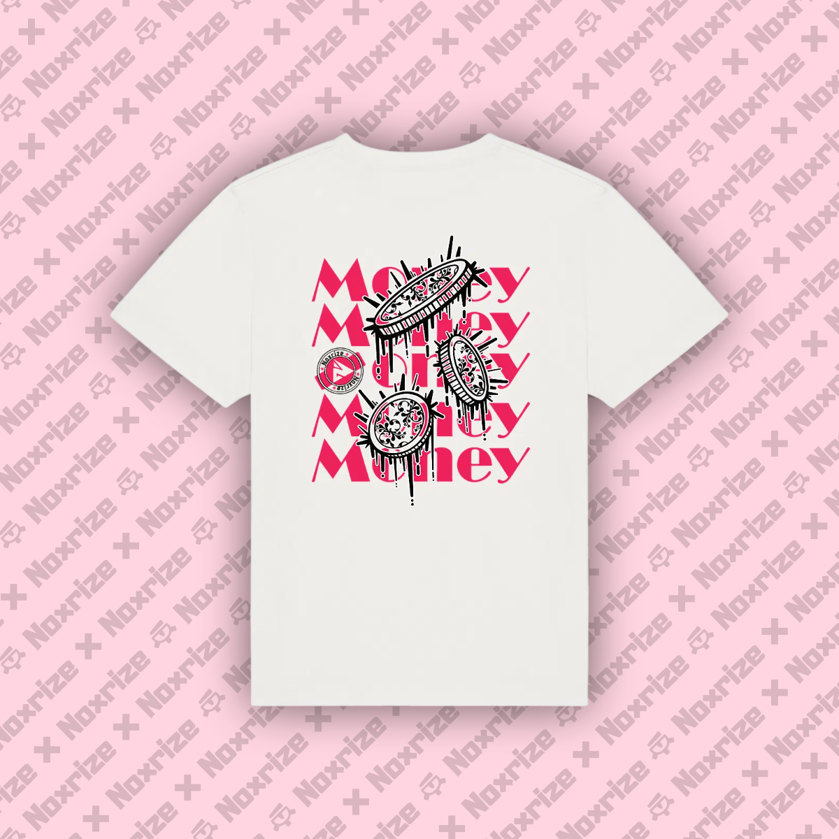 Image back Master Tee « Raining coins » V2 oversize [unisexe/blanc]