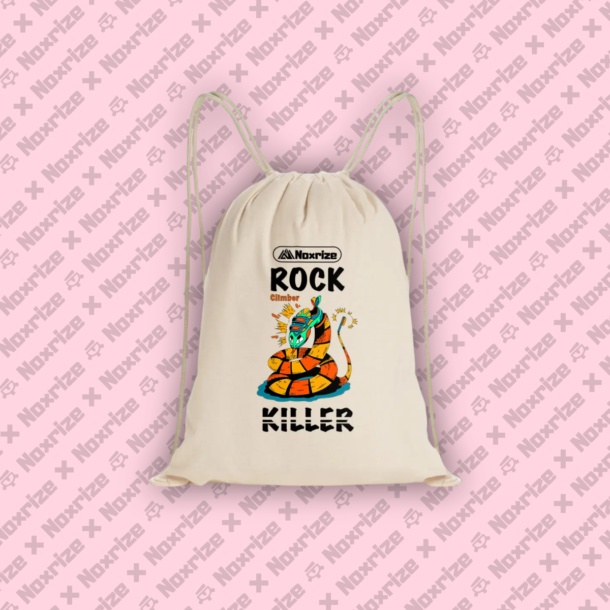 Image back Sac à cordelettes « Rock killer » blanc (Noxrize escalade)