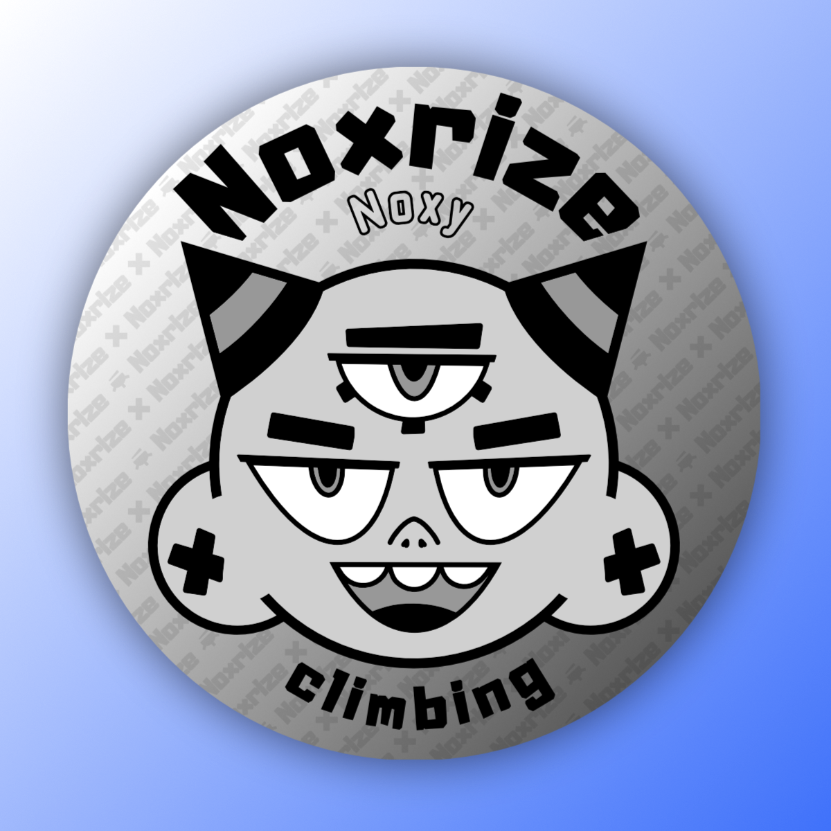 Image front Sticker « Noxy » [rond/gris]