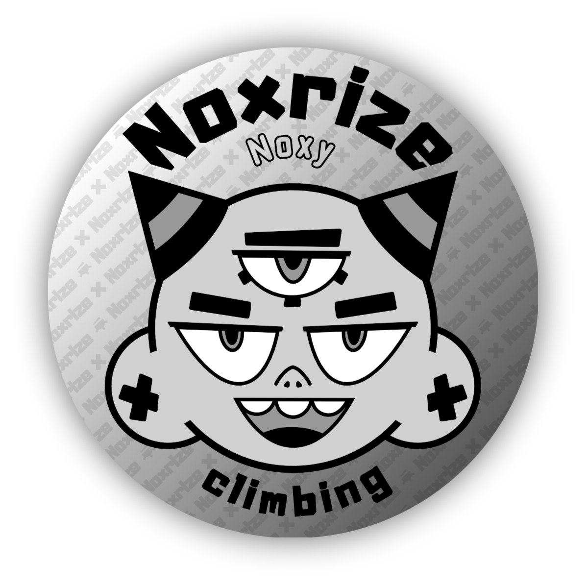 Image back Sticker « Noxy » [rond/gris]