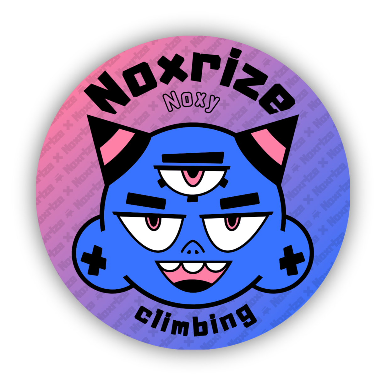 Image back Sticker « Noxy » [rond/bleu]