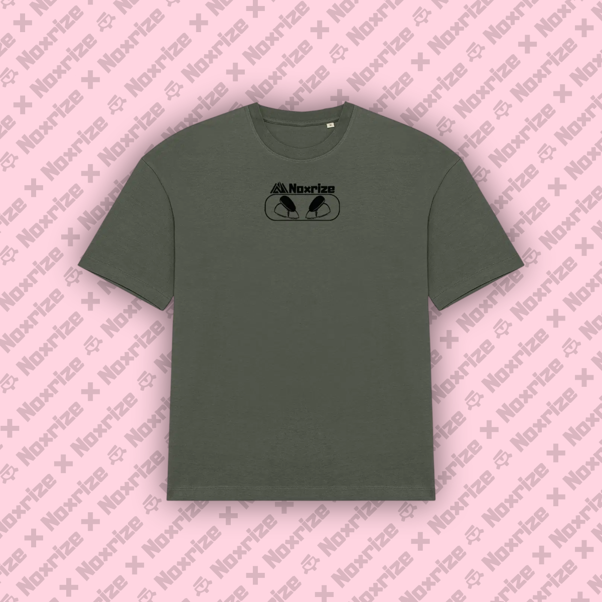 Image back T-shirt oversized unisexe « Rock killer » kaki (Noxrize escalade)