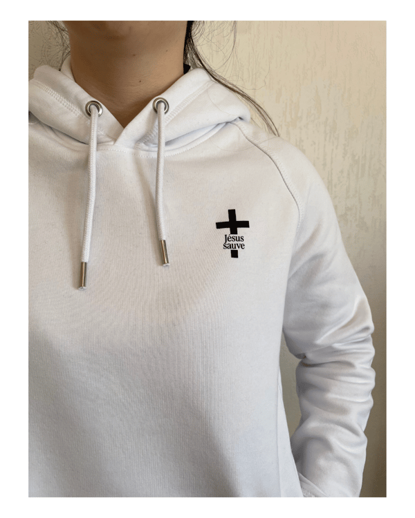 Sweat chrétien droit - Croix Jésus sauve - Image