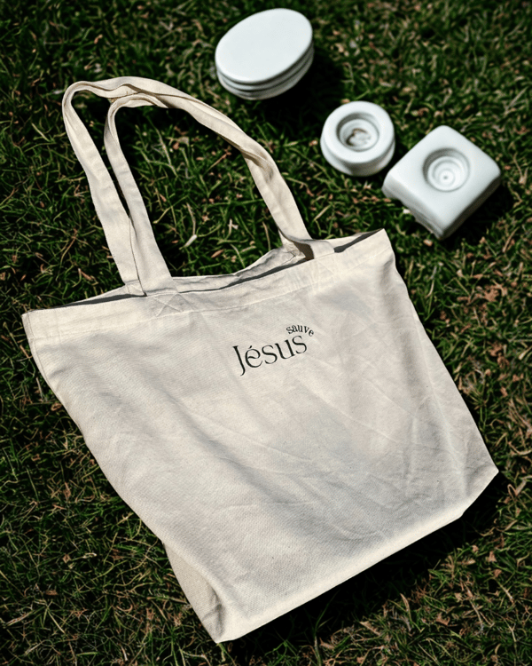 Tote bag chrétien large et épais - Jésus sauve