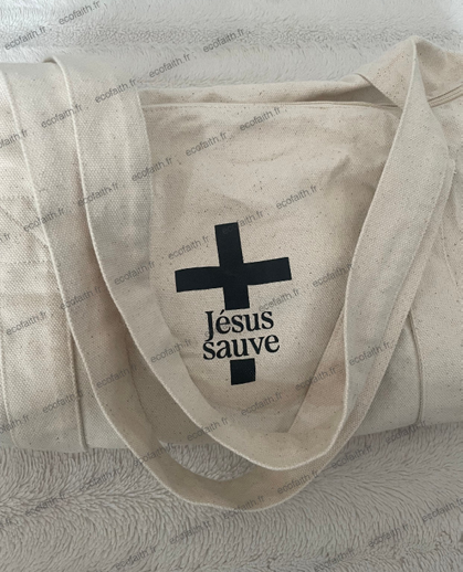 Sac de sport chrétien épais - croix Jésus sauve