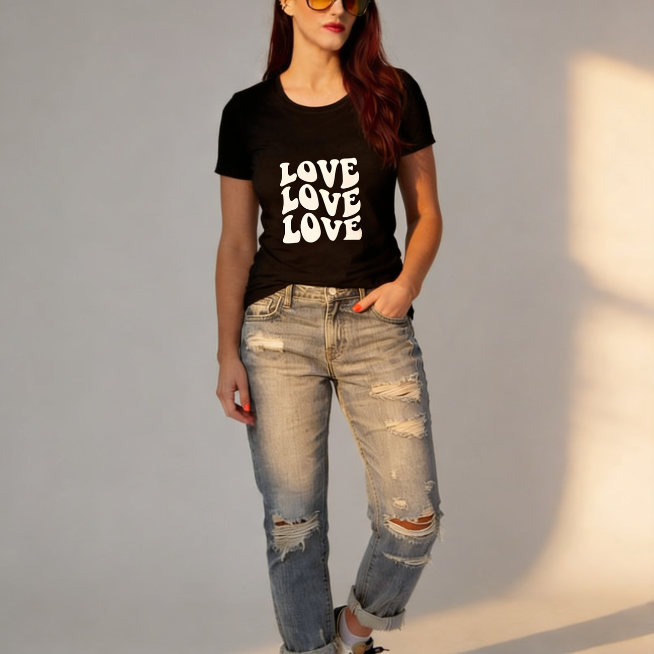 Image front T-shirt Femme  "Love "🌺💖