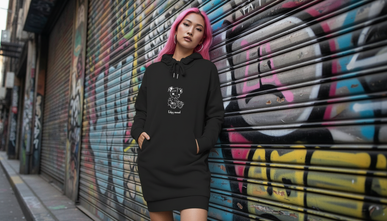 Image front Robe sweat "edgy mood"