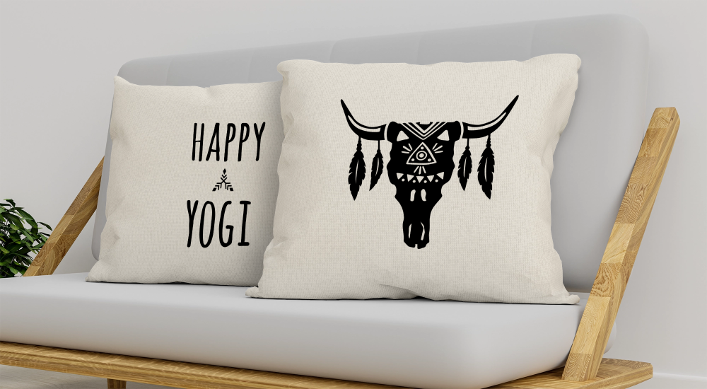 Image front Housse de coussin boho