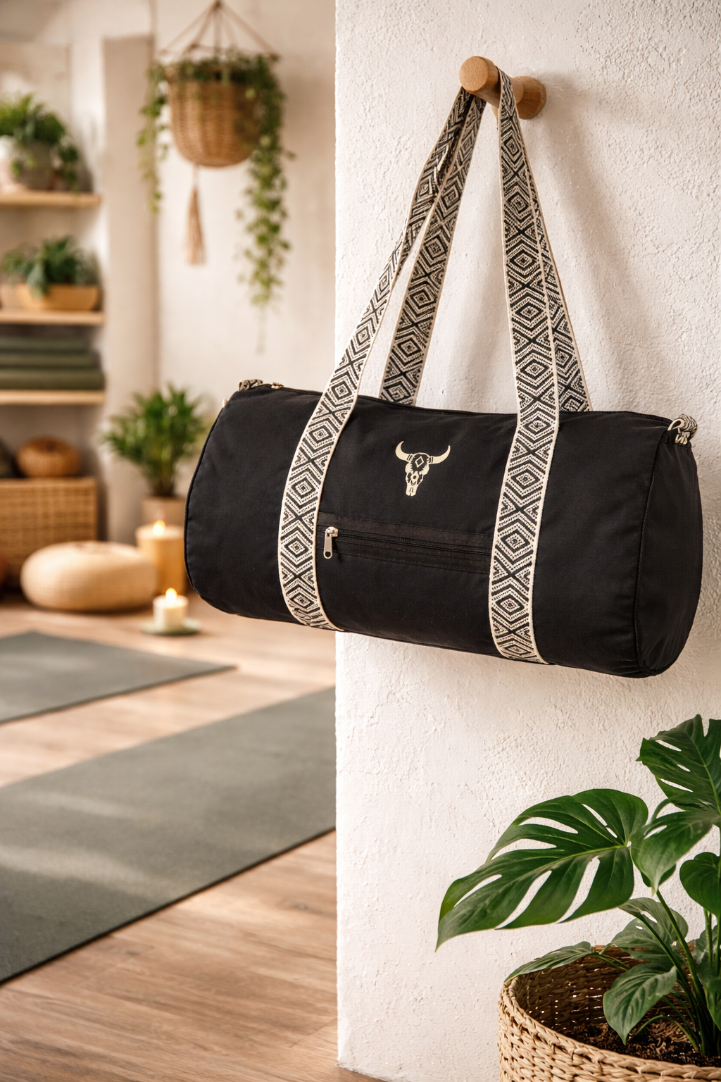 Image back Sac polochon "skull" 🖤 