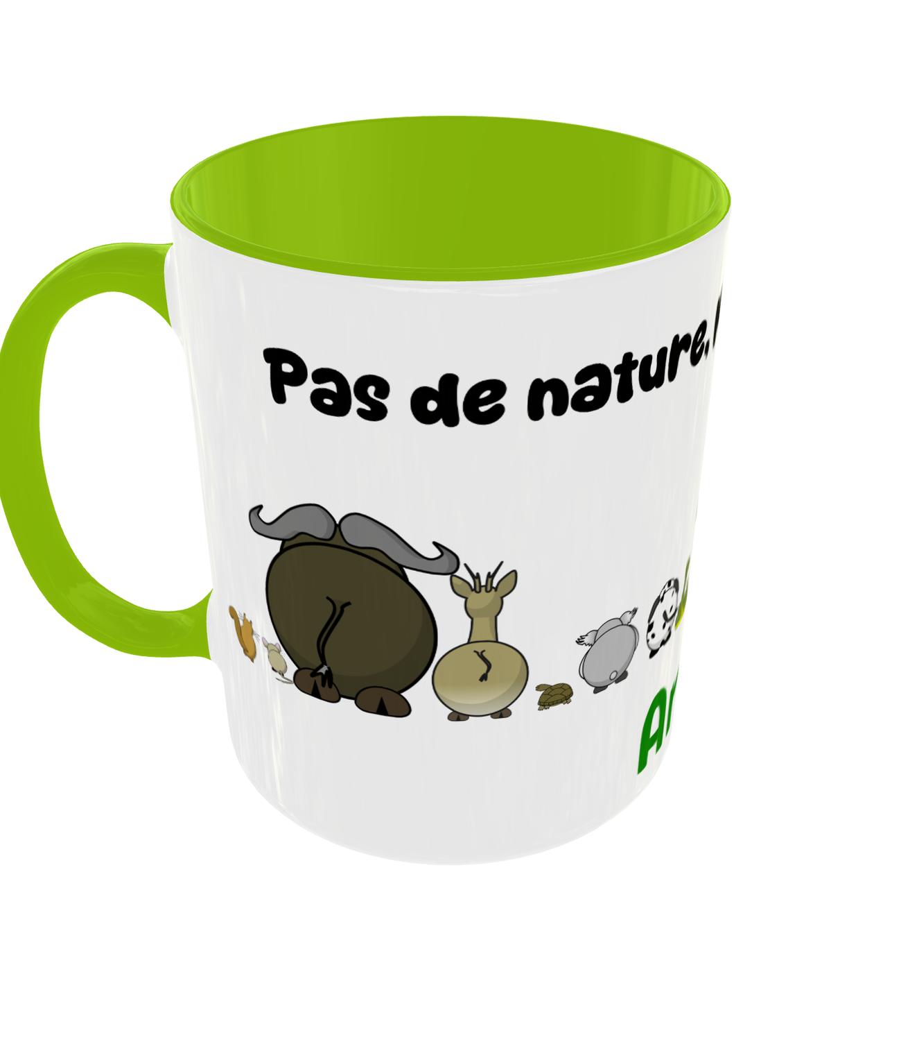 Image front Mug céramique personnalisable - "Pas de nature, pas de futur !"