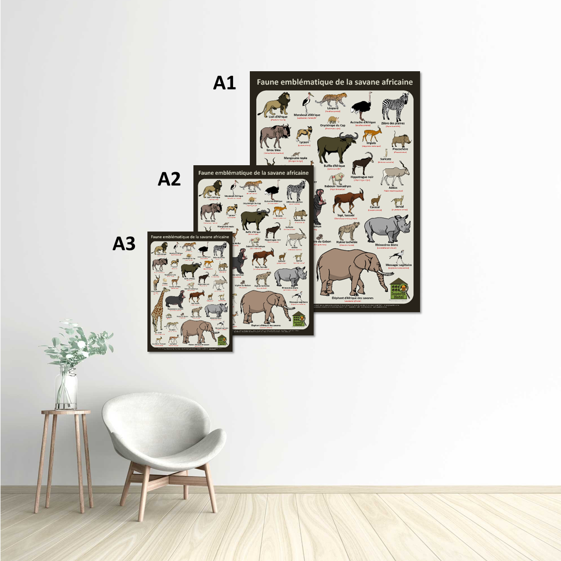 Image back Poster - Faune emblématique de la savane africaine