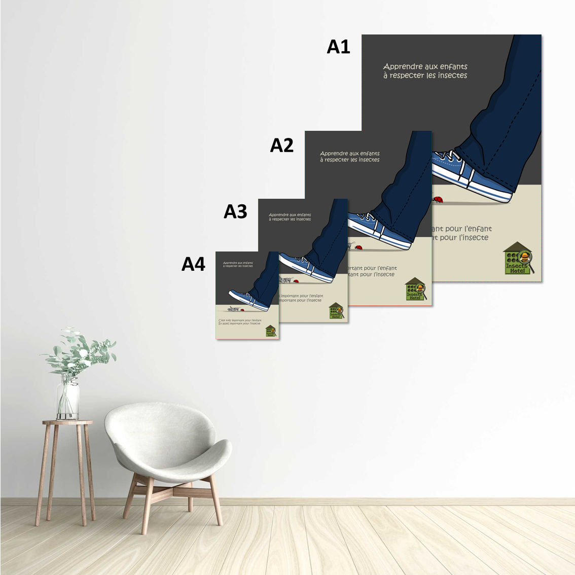 Image back Poster - "Respecter les insectes"