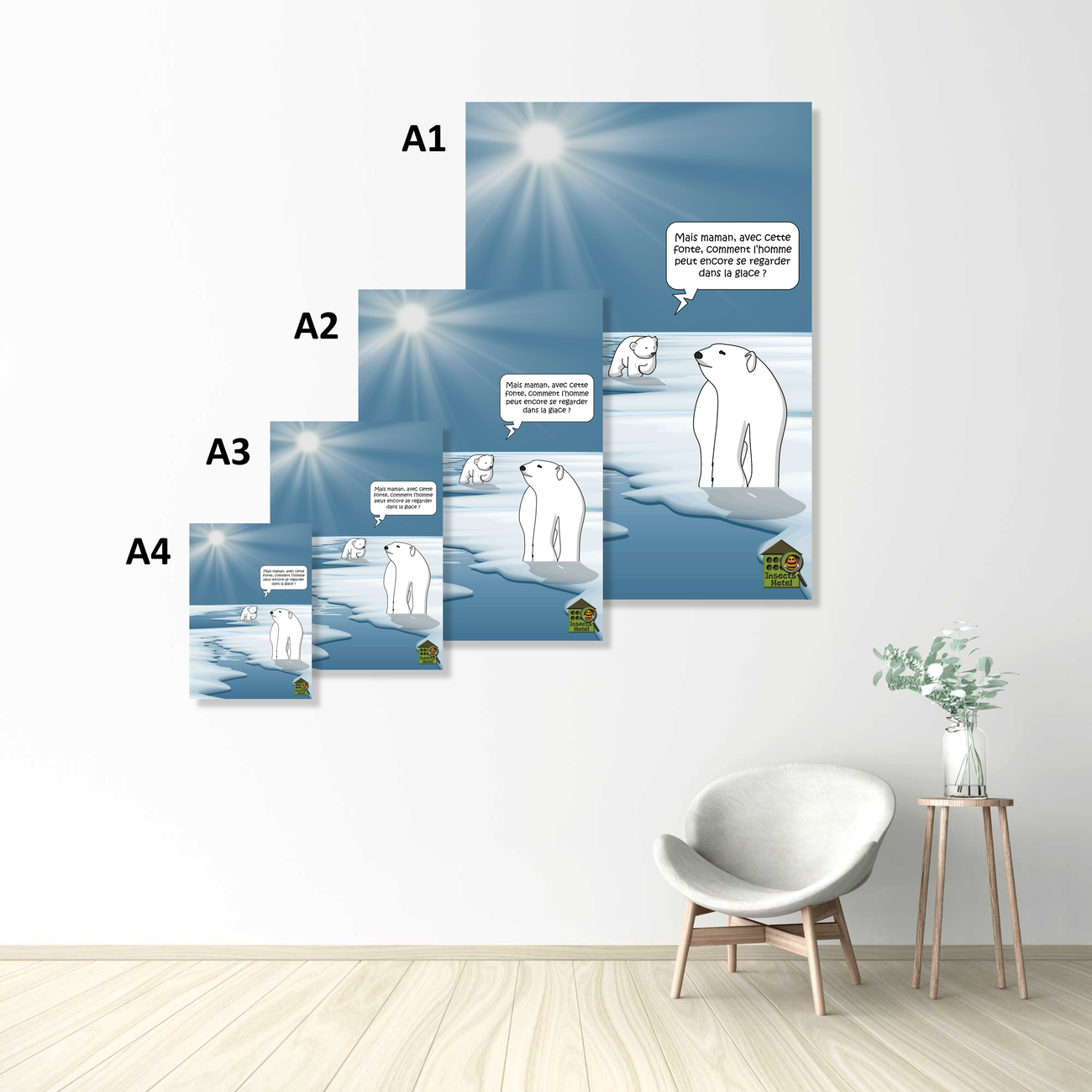 Image back Poster - "Ourson polaire"