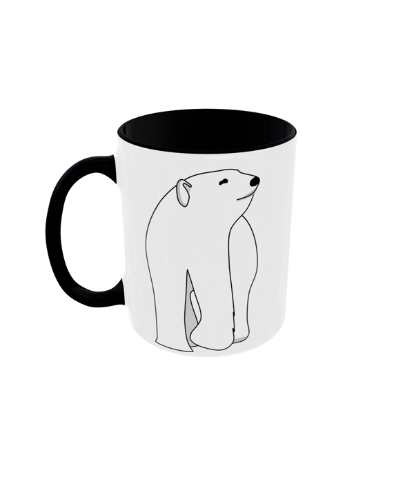 Image front Mug céramique personnalisable - "Se regarder dans la glace" par l'ourson polaire