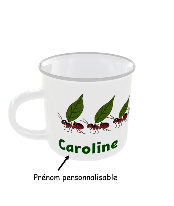 Image back Mug métal personnalisable - "Feuilles d'érable"