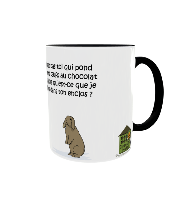 Image front Mug céramique personnalisable - Panoramique "Œufs de Pâques" (lapin)