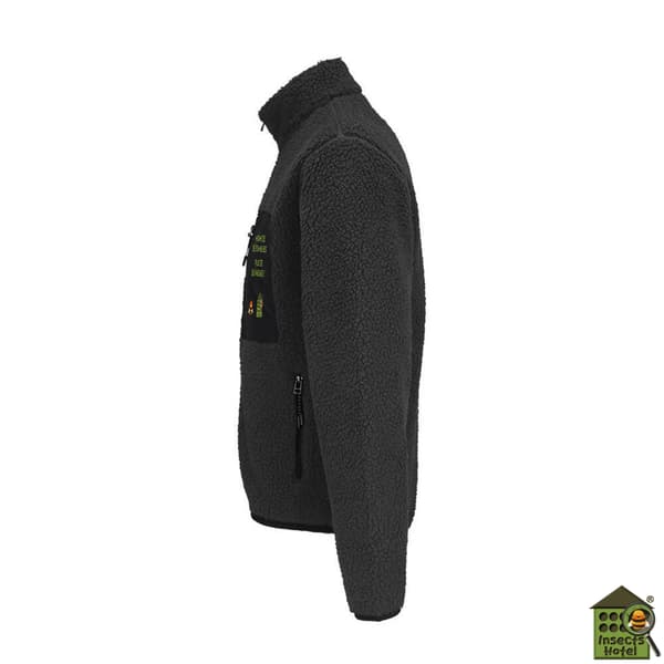 Image back Veste en sherpa - femme ou homme - "Moins de bétonneuses"