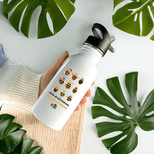 Image front Bouteille en inox - "Butineuses"