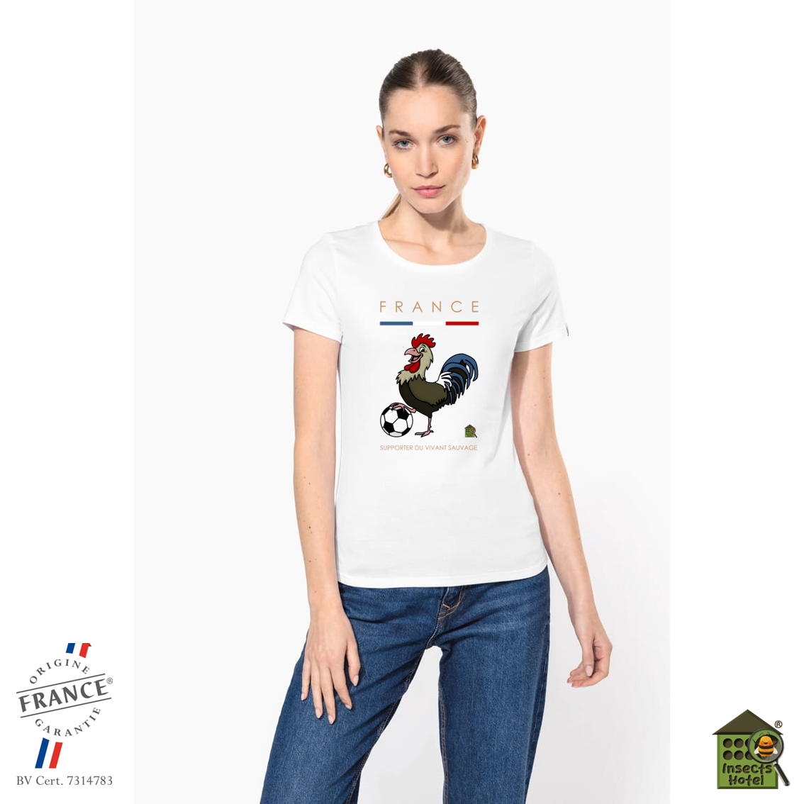 Image front T-shirt Made in France - Femme - "Supporter du Vivant"