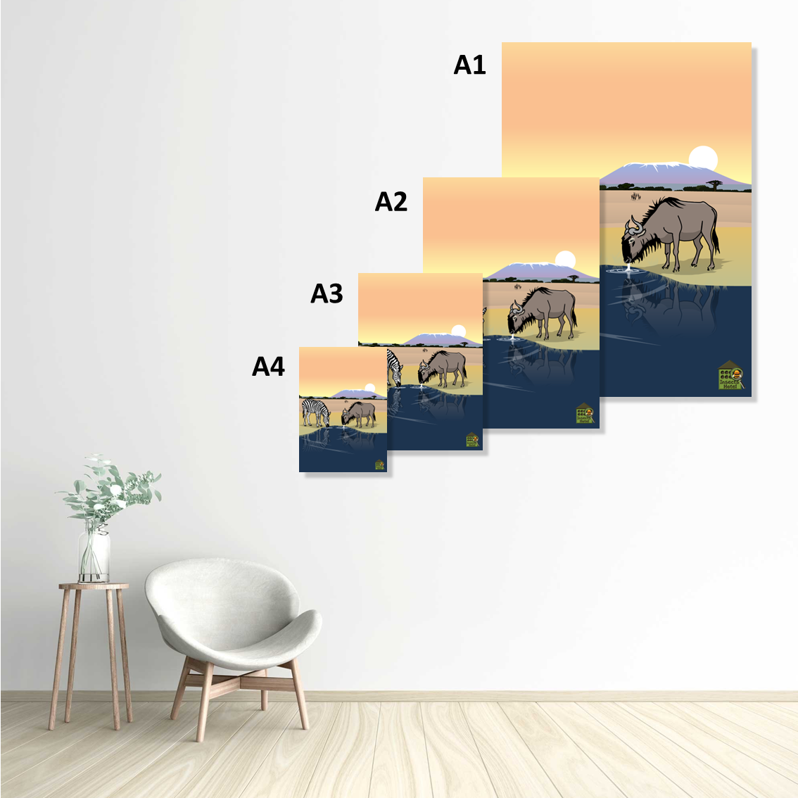 Image back Poster - Kilimandjaro vu par InsectsHotel