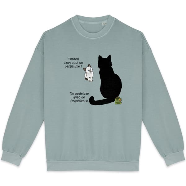 Image front Sweat - femme ou homme - modèle "Optimiste" - Made in Portugal