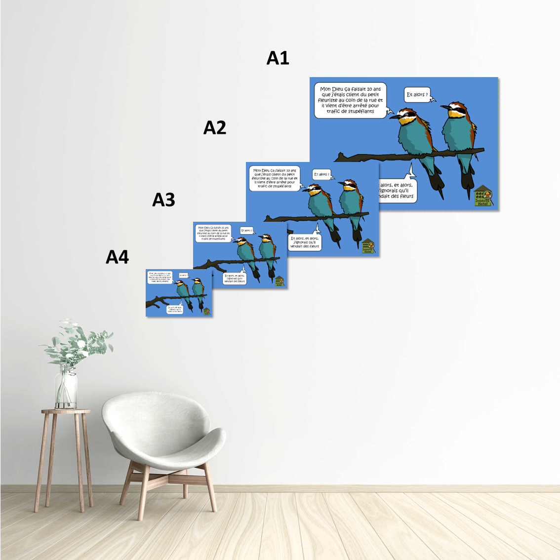 Image back Poster - "Fleuriste inattendu"