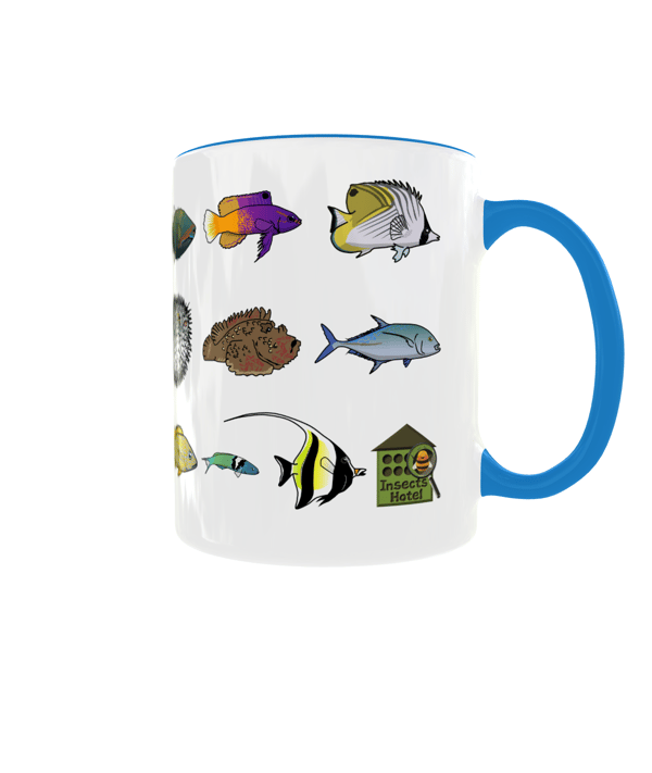 Image front Mug céramique personnalisable - "Actinoptérygiens récifs coralliens"